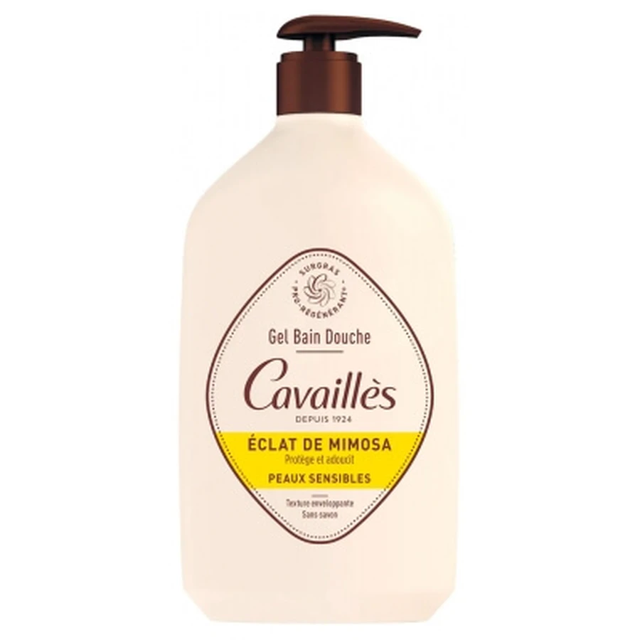 Cavaillès Gel de baie și duș pentru pielea sensibilă, cu aromă de mimosa, 1 L