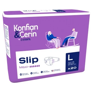 Stentil Konfian & Cerin Slip Maxi+ 20 de seturi complete de schimb pentru adulți, mărimea L