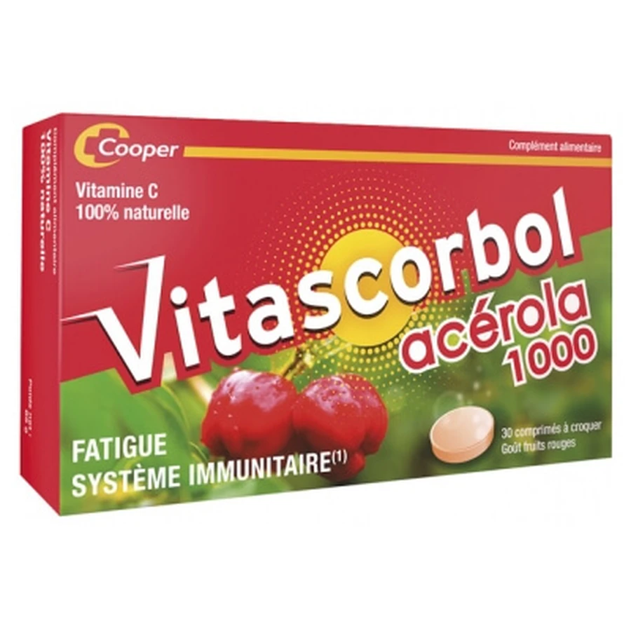 Vitascorbol Acerola 1000, 30 Chewable Tablets