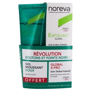 Noreva Exfoliac Global X-Pro Intensive Global Treatment 30 ml + kostenloses sanftes Schaumgel 100 ml