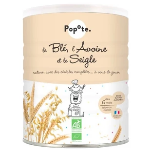 Baby Food: Cereal Blend with Wheat, Oats, and Rye—For Babies 6 Months and Up—Organic—220 g
