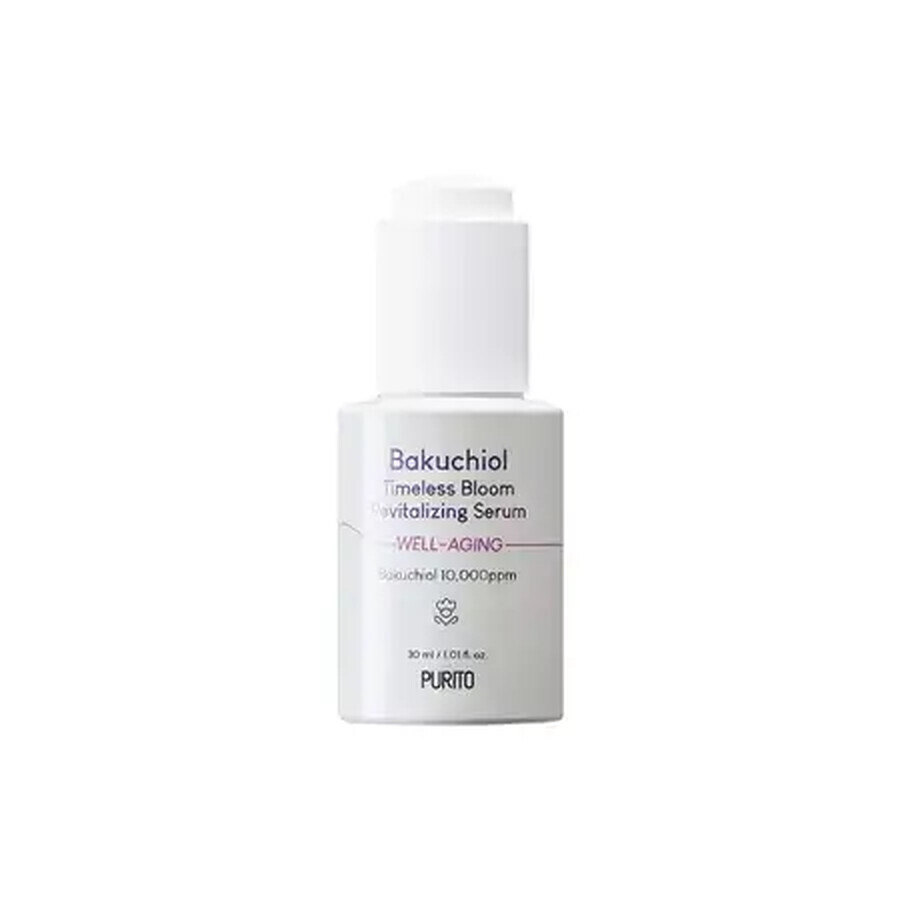 Revitalizing Serum with Bakuchiol, Timeless Bloom, 30 ml, Purito