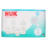 NUK Perfect Match din sticlă – Set cu 2 biberoane de 120 ml + 2 biberoane de 230 ml pentru 0-3 luni și peste