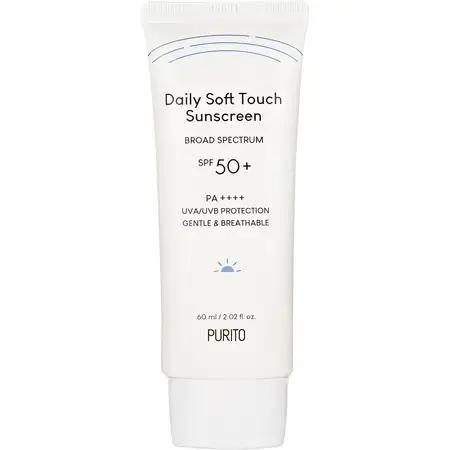 Crema facial de protección solar diaria Soft Touch SPF 50+, 60 ml, Purito