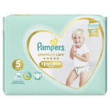 Pañales Pampers premium care No. 5, 34 piezas