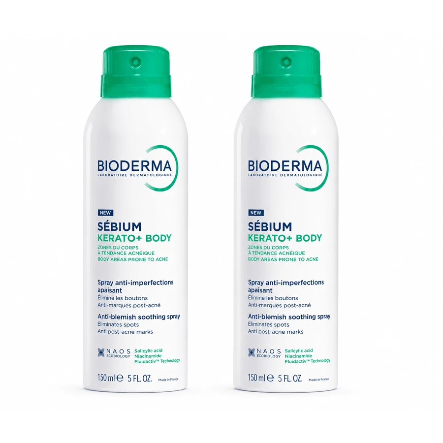 Sebium Kerato+ Body Spray, 2x150 ml, Bioderma