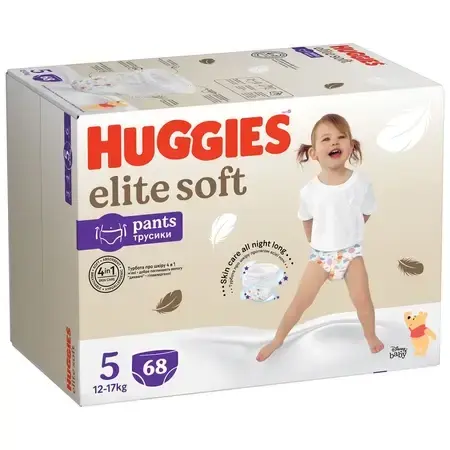 Diaper Pants Elite Soft, No. 5, 12-17 kg, 68 pcs, Huggies