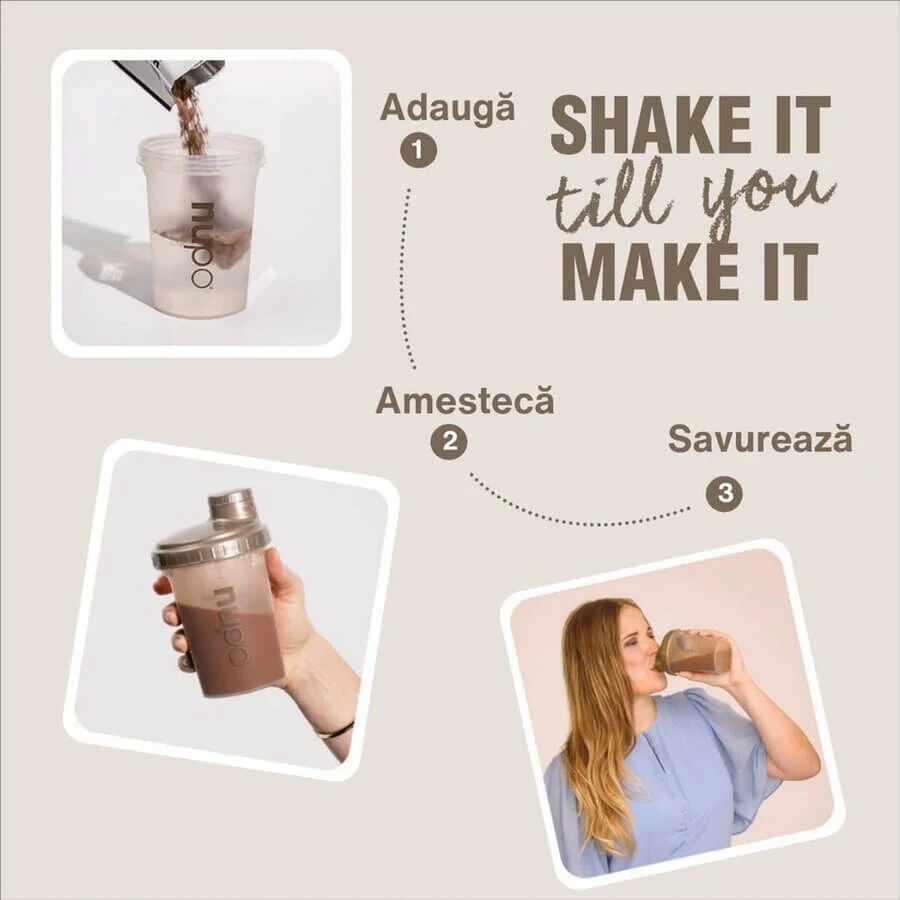 Frullato dimagrante al caffè latte, 12 bustine da 32 g, Nupo