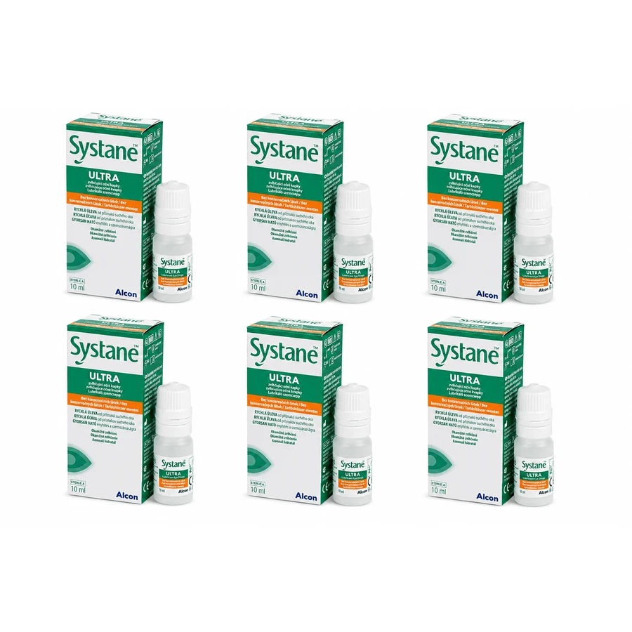 Systane Ultra feuchtigkeitsspendende Augentropfen, 6 × 10 ml, Alcon