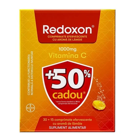 Redoxon met vitamine C, 1000 mg, 4 x 45 bruistabletten, citroensmaak, Bayer