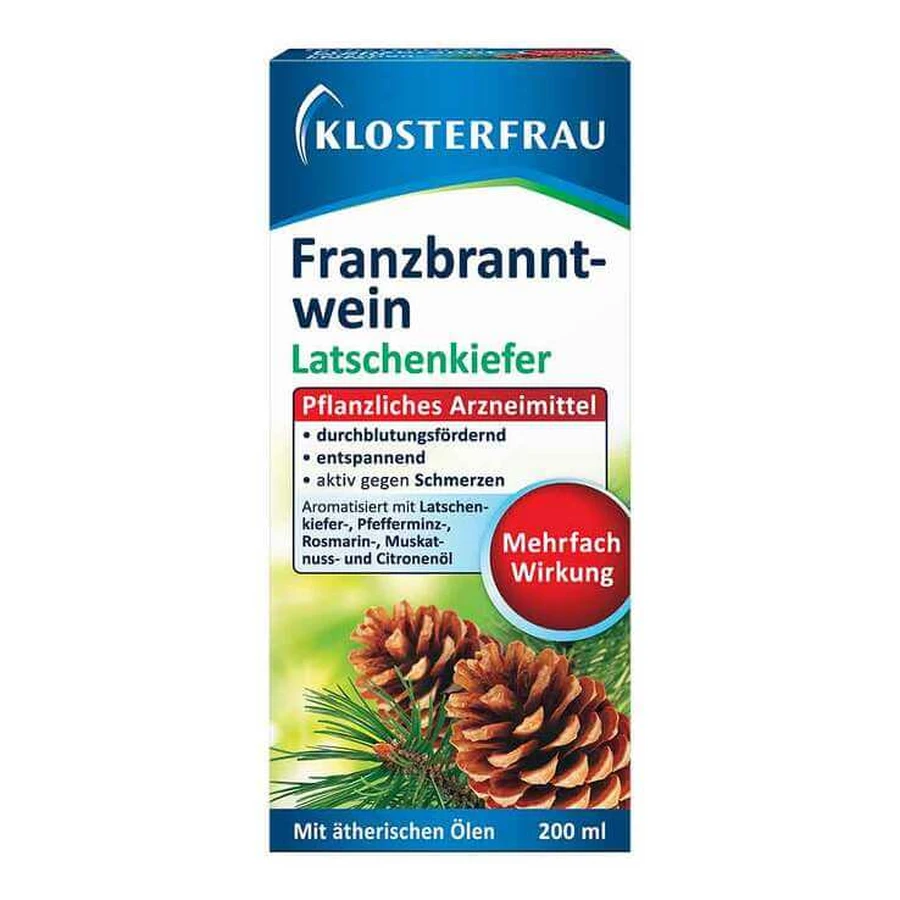 Alcool denaturato al pino mugo Klosterfrau, 200 ml di alcool denaturato