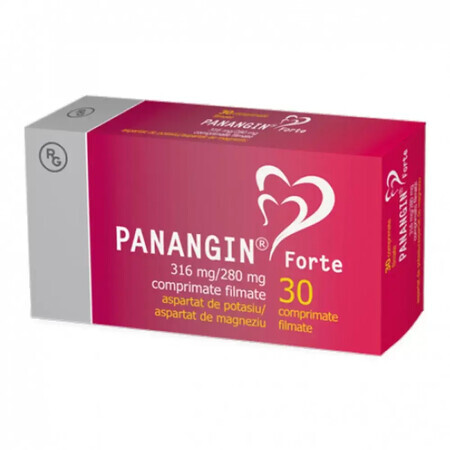 Panangin Forte 316mg/280mg - comprimidos recubiertos con película x 30 - Gedeon Richter