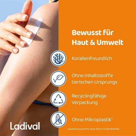 Loción Ladival para piel sensible y normal con SPF 50+, 2 x 200 ml de loción