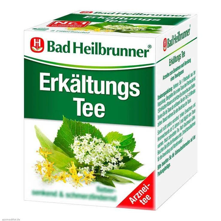 Bad Heilbrunner Tee Erkältung N Filterbeutel, 8X2.0 g Filterbeutel