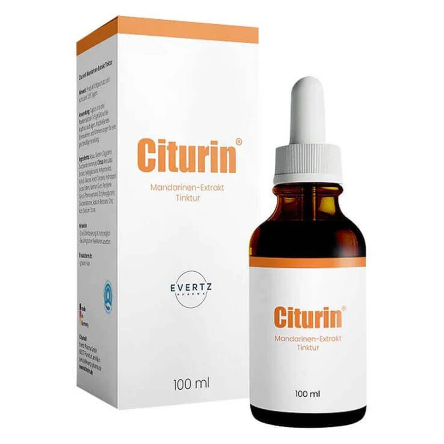 Tinctură de extract de mandarine Citurin, 100 ml tinctură