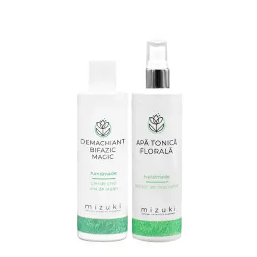 Pacchetto MIZUKI New Look Magic Detergente Bifasico + Acqua Tonica Floreale perfetta per ogni tipo di pelle