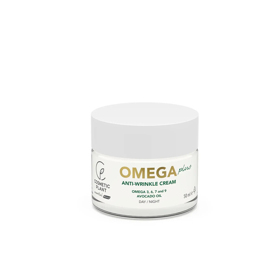 Crema Antiarrugas Nutritiva y Revitalizante Omega Plus con Omega 3, 6, 7, 9 y Aceite de Aguacate 50 ml, Planta Cosmética