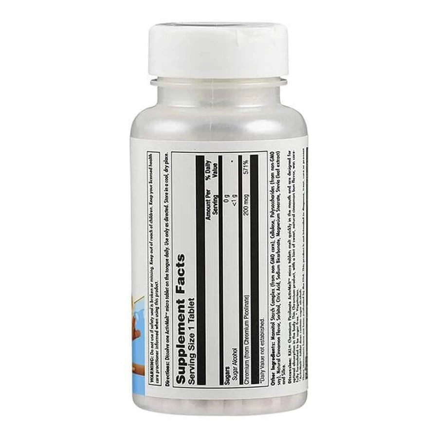 Picolinato de cromo 200 µg, comprimidos sublinguales Activmelt, 120 comprimidos sublinguales