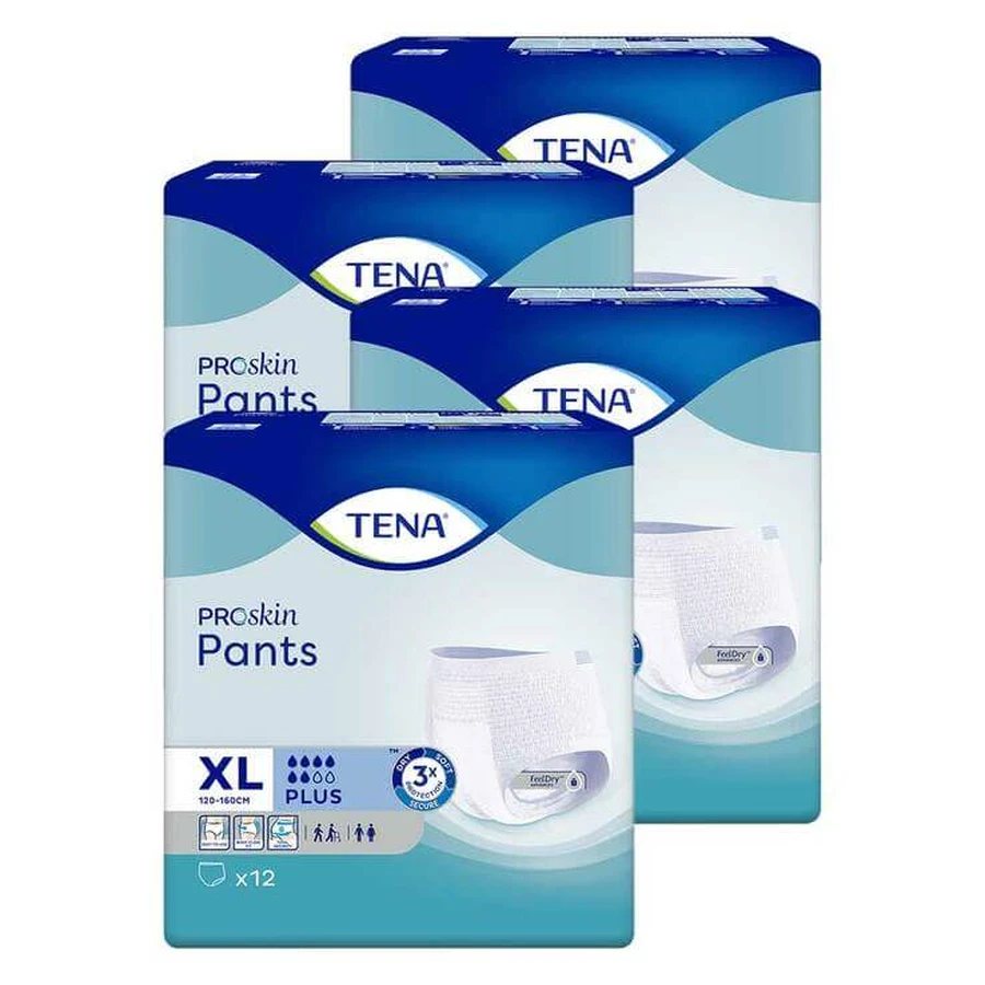 TENA Pants Plus XL Einweghosen bei Inkontinenz, 12 St