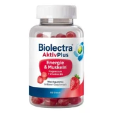 Gominolas de fresa Biolectra Aktivplus Energy & Muscles, 60 gominolas masticables