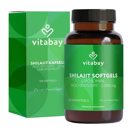 Mumijo Shilajit liposomal, cápsulas blandas de alta potencia de 1000 mg, 120 cápsulas blandas