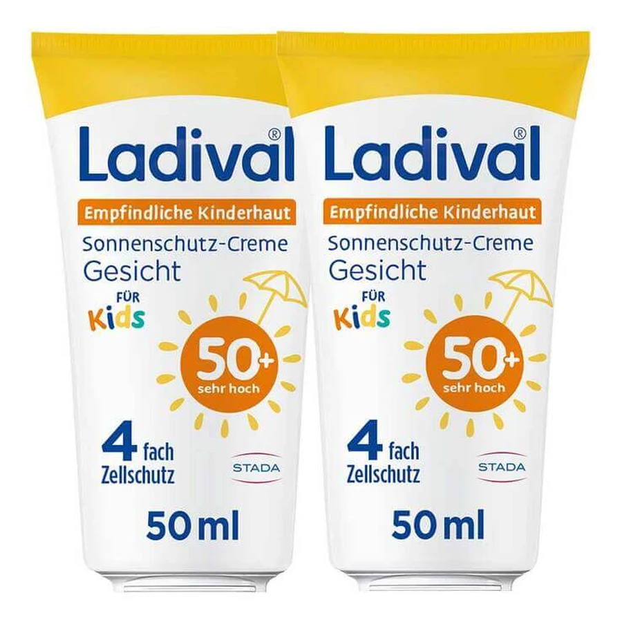 Ladival – krem do wrażliwej skóry dzieci SPF 50+, 2 x 50 ml: ceny i cechy