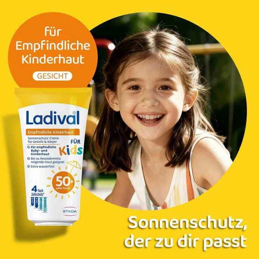 Ladival – krem do wrażliwej skóry dzieci SPF 50+, 2 x 50 ml: ceny i cechy