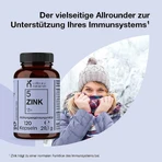 Cellcura Naturals: cápsulas veganas de zinc de alta dosis (25 mg), 120 cápsulas