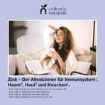 Cellcura Naturals: cápsulas veganas de zinc de alta dosis (25 mg), 120 cápsulas