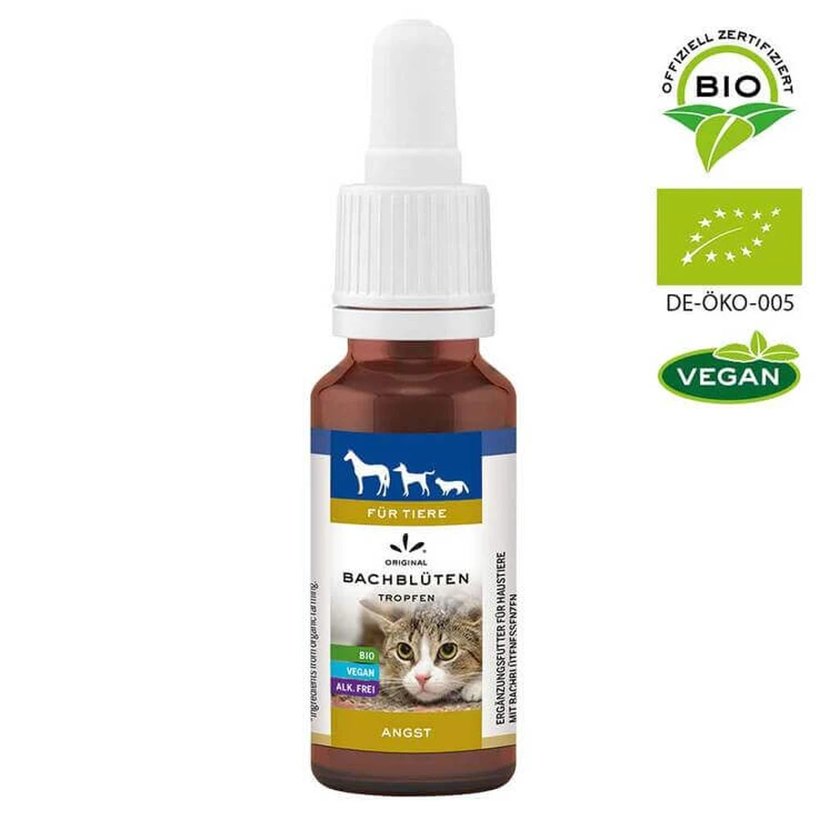 Bachbloesemremedies voor dieren: druppels tegen angst, 20 ml