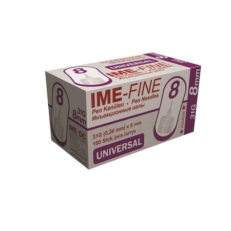 IME-FINE Insulina Ace 31G/8mm x 100 uds, IME-DC Diabet Srl.