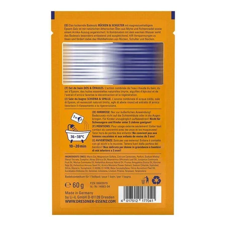 Sales de baño DE para espalda y hombros, 600 g