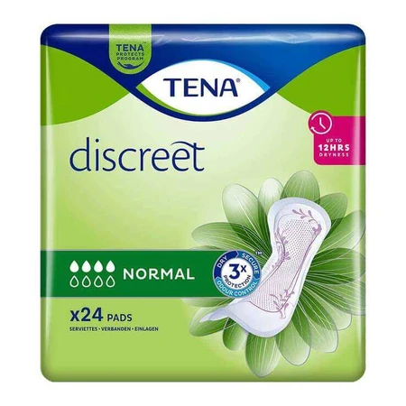TENA® discreet Normal – tampoane pentru incontinență, 12X24 buc., fără indicații de utilizare