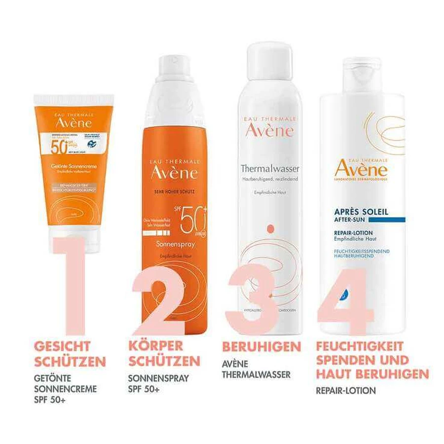 Avene Sonnencreme SPF 50 + getönt, 2x50 ml Creme