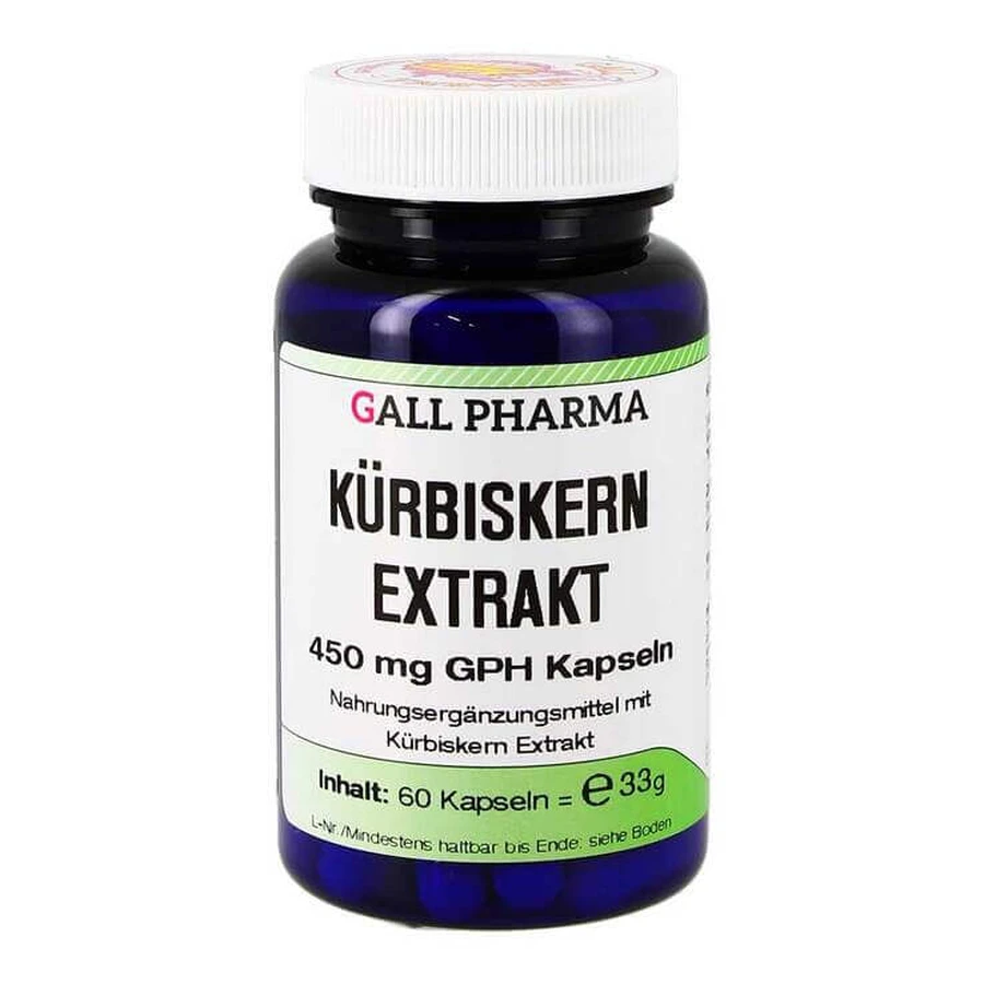 Pompoenzaadextract 450 mg GPH-capsules, 60 capsules