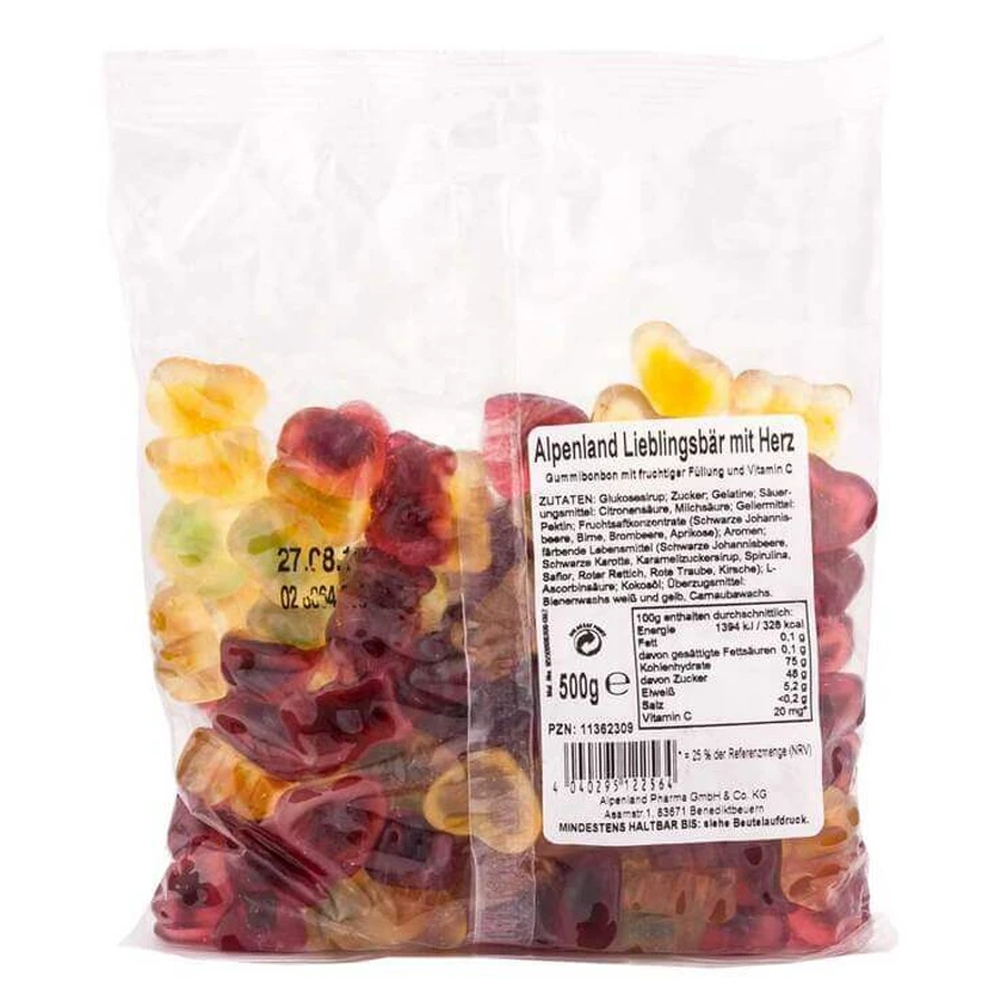 Ulubione ciastka „Bears Alpenland”, opakowanie 500 g: ceny i cechy