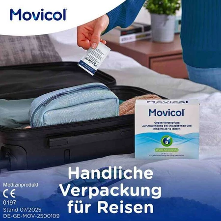 Sachets de poudre MOVICOL® – Soulagement rapide de la constipation, 20 sachets de poudre pour la préparation d'une solution buvable
