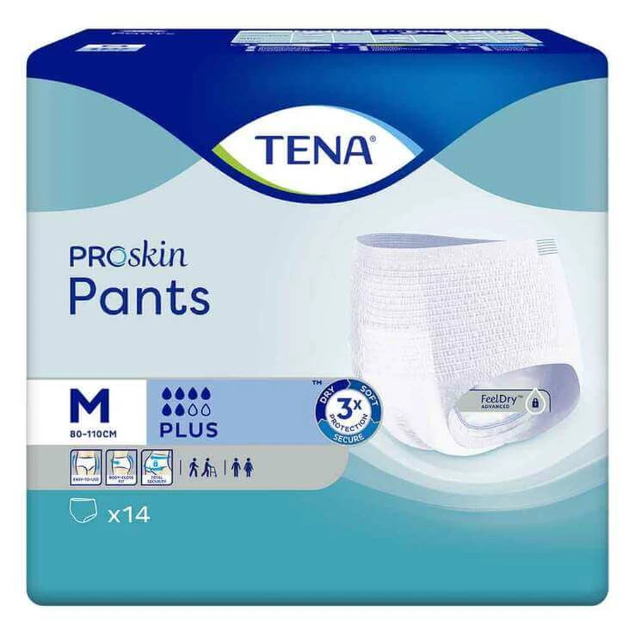 TENA Pants Plus M – Chiloți de unică folosință pentru incontinență, 14 buc. n.v.