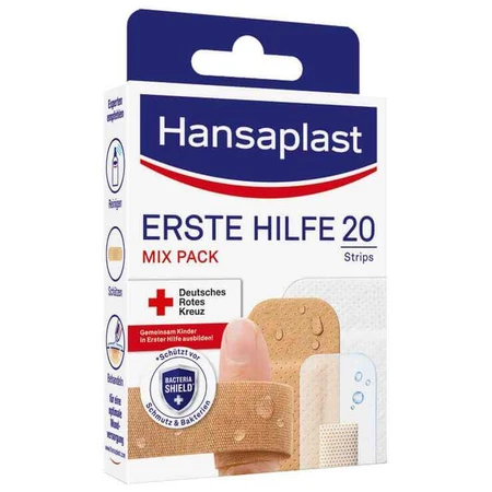 Hansaplast Set mixt de plasturi de prim ajutor, 2x20 plasturi