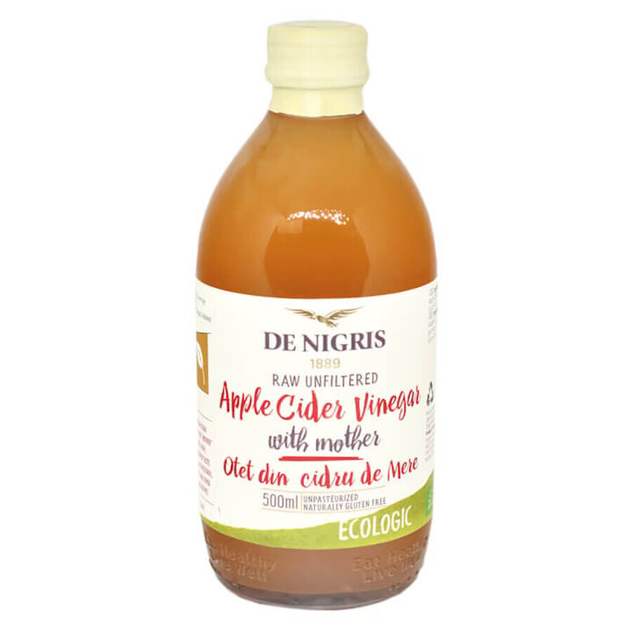 Vinagre de manzana sin filtrar, 500 ml, De Nigris