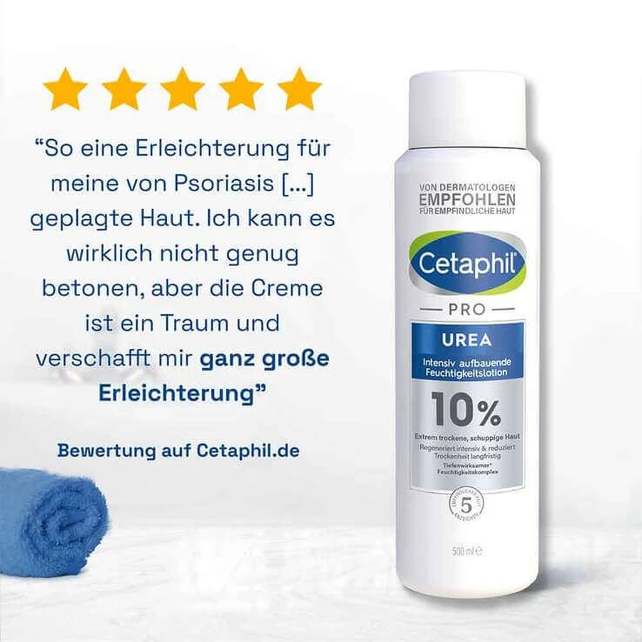 Cetaphil Pro Urea 10% – intensywnie regenerujący balsam nawilżający, 2 butelki po 500 ml: ceny i cechy