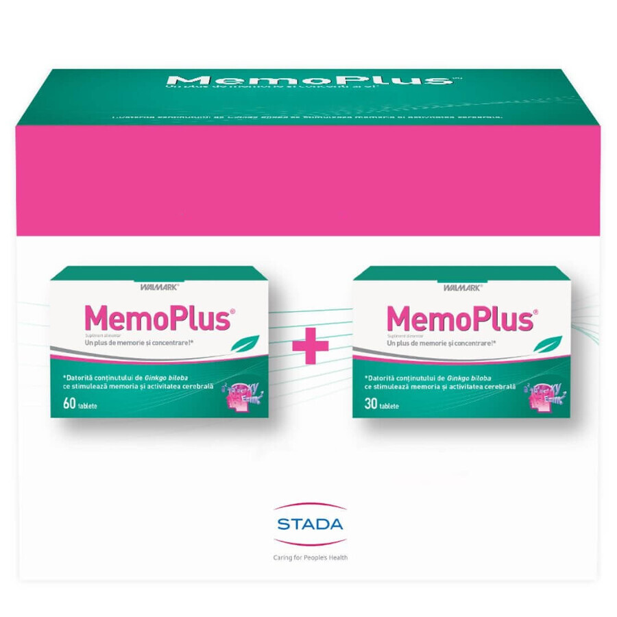 Memo Plus pack, 60 cápsulas + 30 cápsulas, Walmark