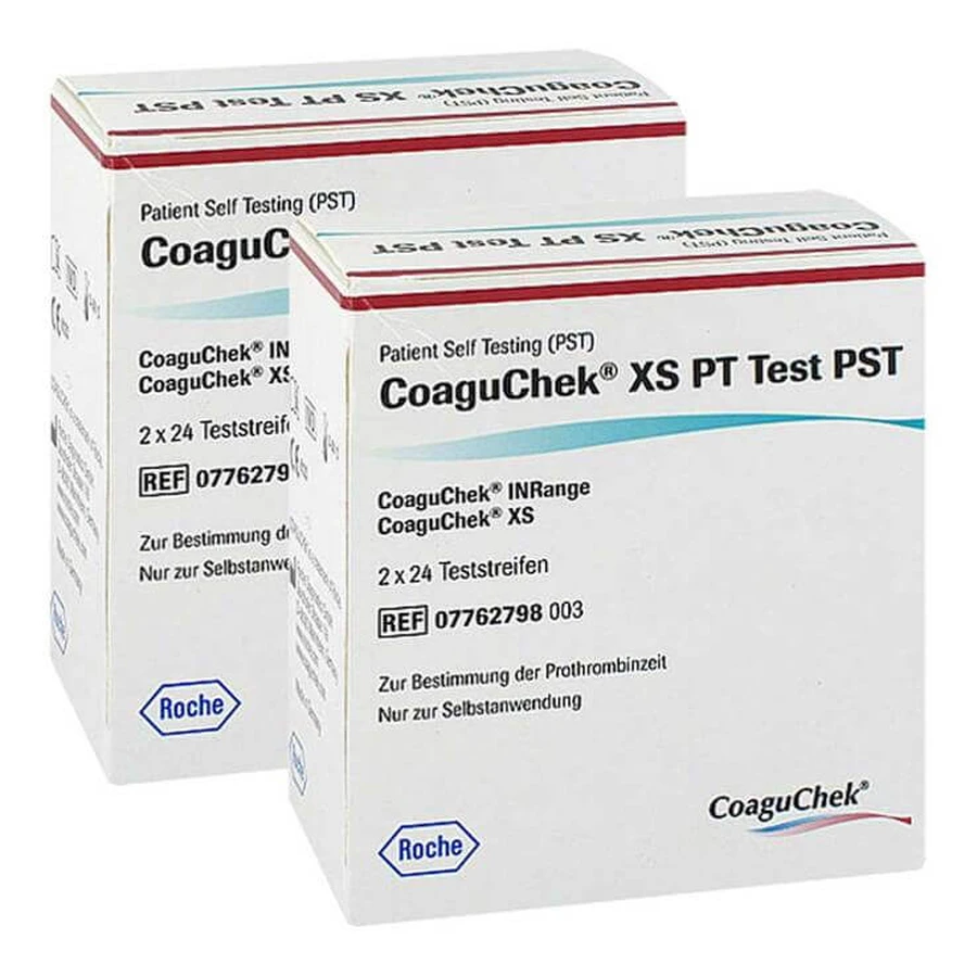 Coaguchek XS PT Test Pst, 2x48 benzi de testare