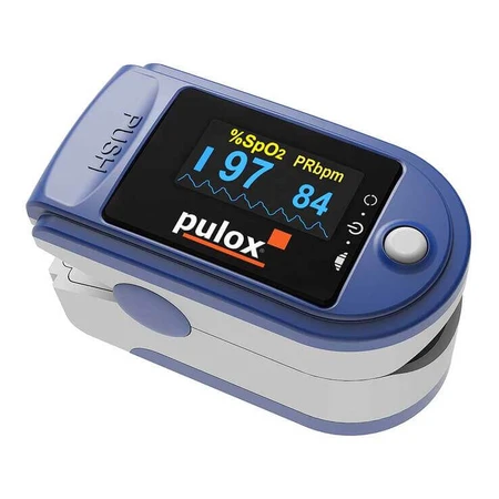 Pulox PO-200 pulsoximeter, blauw, 1 stuk, in de staat waarin het zich bevindt