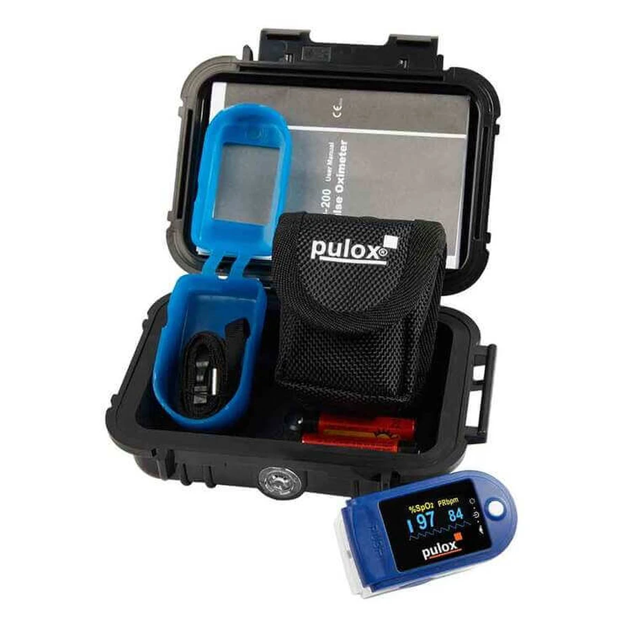 Pulox PO-200 pulsoximeter, blauw, 1 stuk, in de staat waarin het zich bevindt
