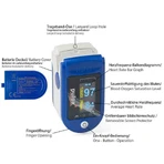 Pulox PO-200 pulsoximeter, blauw, 1 stuk, in de staat waarin het zich bevindt