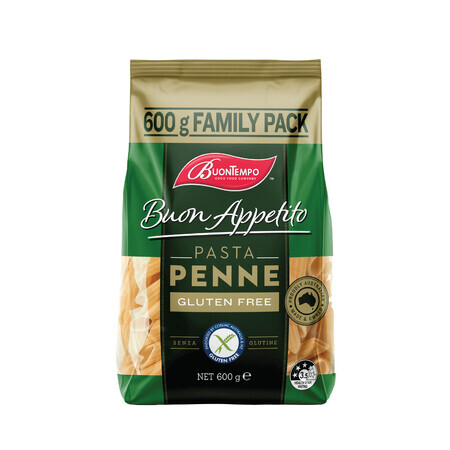 Buontempo penne pasta, 600 g, Orgran