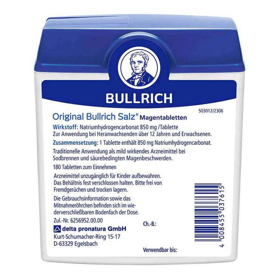 Bullrich Salz® Comprimés contre les brûlures d'estomac, 50 comprimés