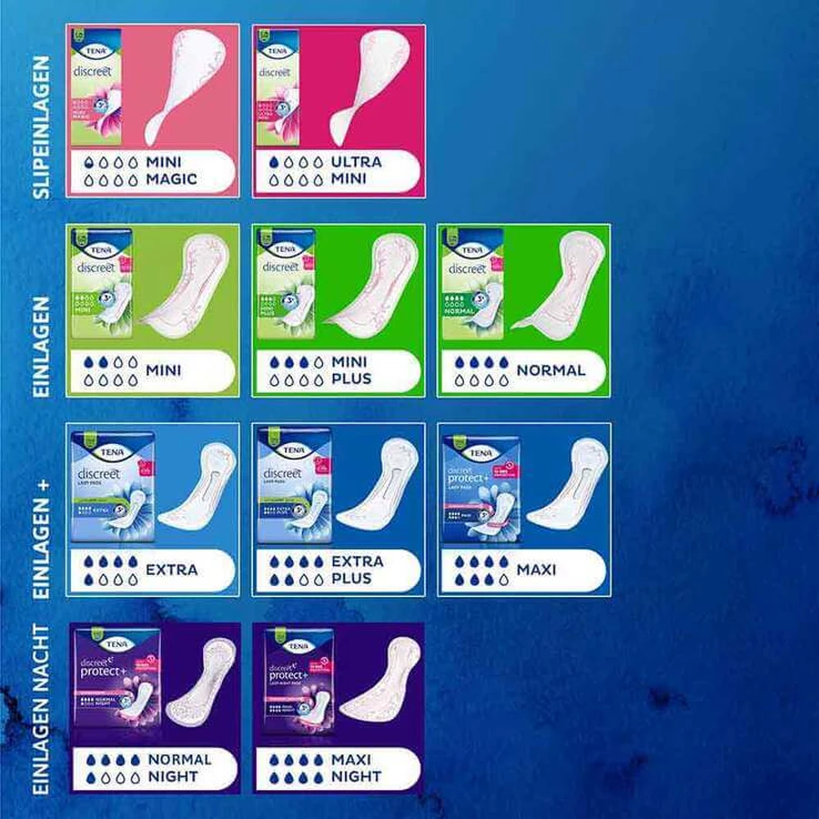 TENA® discreet Lady Pads Extra pentru incontinență, 20 de tampoane