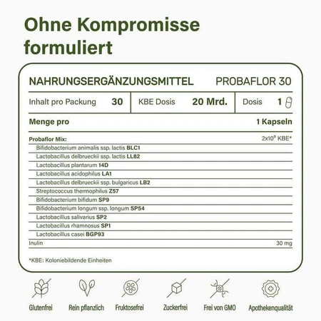 Nupure Probaflor Microbiotics maagsapresistente capsules, 2 x 90 maagsapresistente capsules